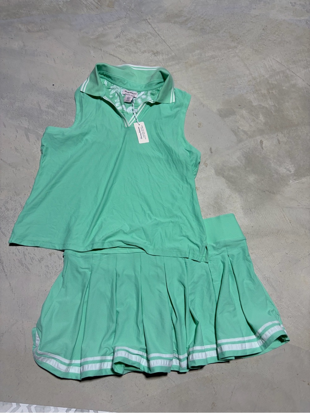 Tommy bahama Mint Green Sleeveless Polo and skort Set everyday active XL